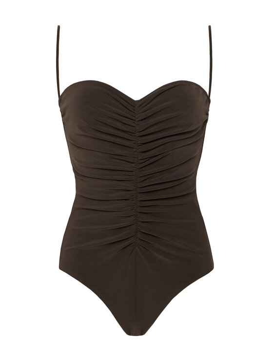 NORMA KAMALI NORMA KAMALI Bodijs KK424XPLH21823 Brūns Regular Fit