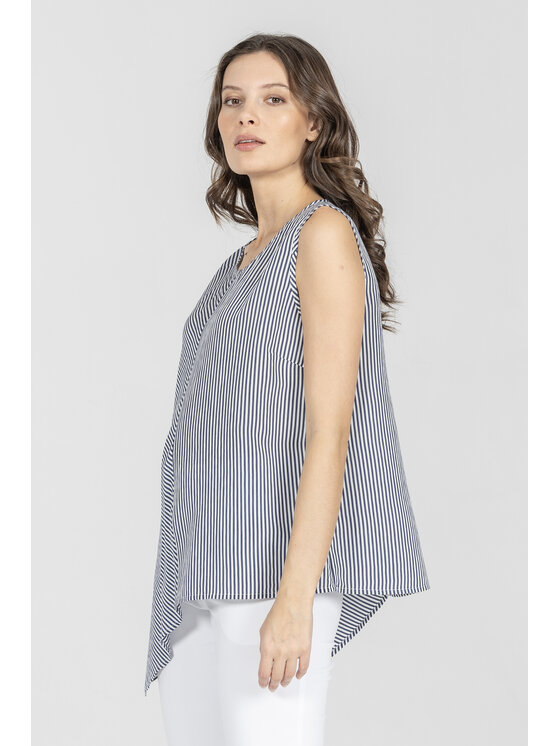 Deni Cler Milano Deni Cler Milano Top T-DC-0014-F2-20-15-1 Niebieski Loose Fit