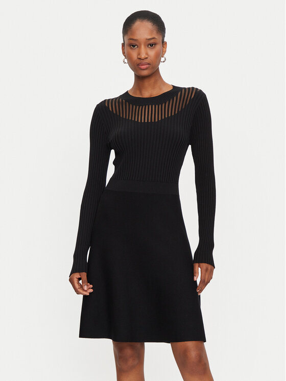 Morgan Morgan Трикотажна сукня 242-RMANDRI Чорний Regular Fit