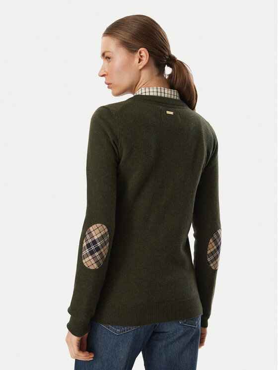 Barbour Barbour Светр Pendle LKN1075OL75 Темно-зелений Regular Fit