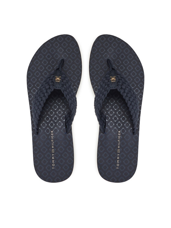 Tommy Hilfiger Tommy Hilfiger Zehentrenner FW0FW08737 Dunkelblau