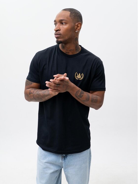 Jigga Wear Jigga Wear T-Shirt Laur korona modna 130017 Czarny Regular Fit