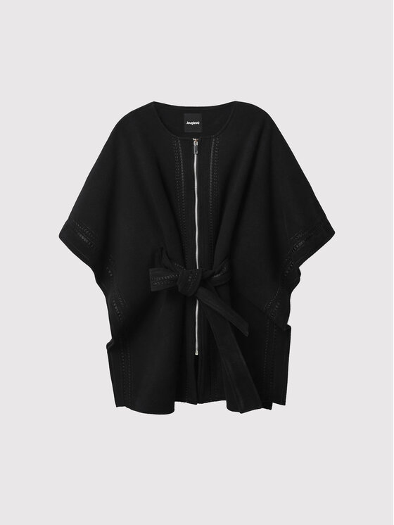 Desigual Desigual Poncho Aladin 22WAIA38 Schwarz Relaxed Fit