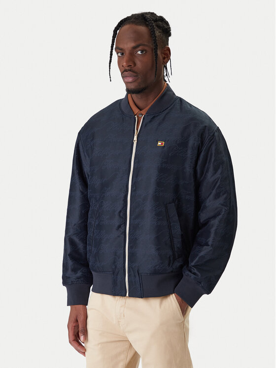 Tommy Hilfiger Tommy Hilfiger Kurtka bomber MW0MW42011 Granatowy Regular Fit