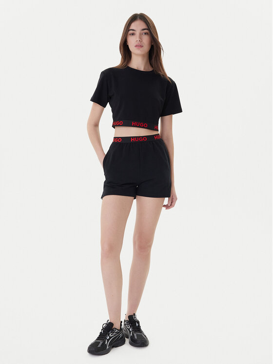 HUGO Hugo T-krekls Logo 50520497 Melns Relaxed Fit