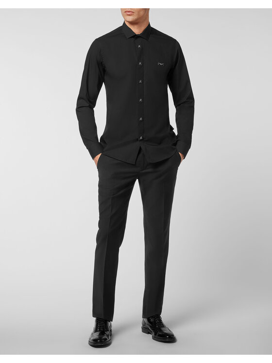 PHILIPP PLEIN PHILIPP PLEIN Koszula 237 Czarny Fitted Fit