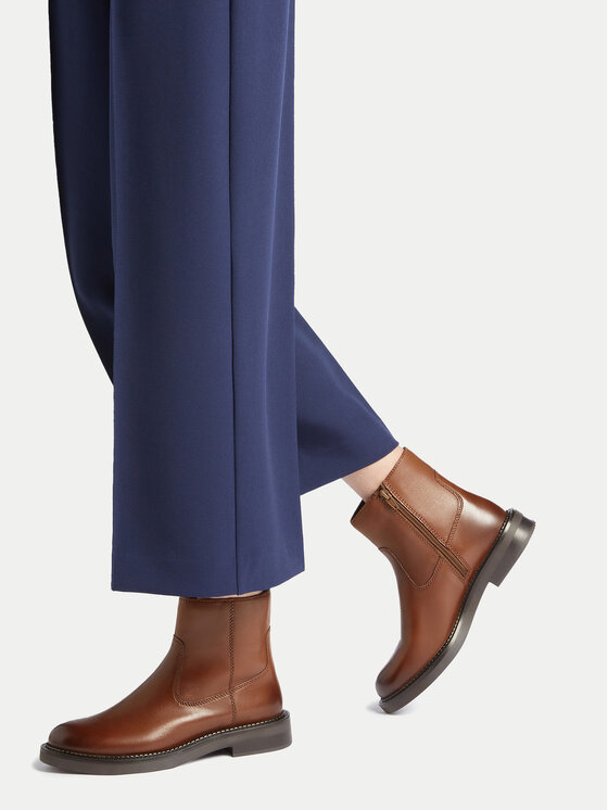 Geox Geox Polokozačky D Serilda D46WYB 00043 C6002 Hnědá