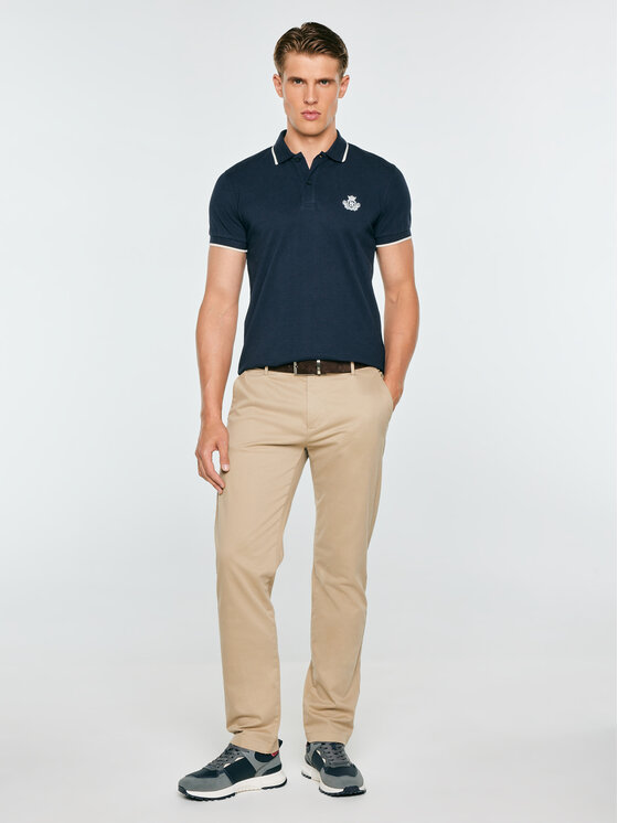 BIG STAR BIG STAR Polo SELLER Granatowy Basic Fit