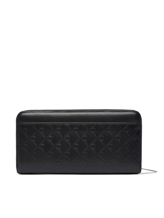 Calvin Klein Calvin Klein Didelė Moteriška Piniginė Emblem Aop Embossed Long Wallet LV04F1097G Juoda