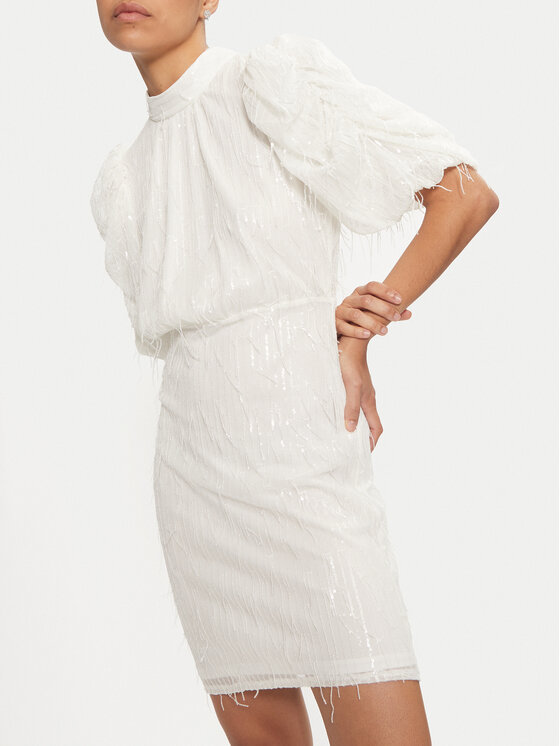 YAS YAS Koktel haljina Elza 26035567 Écru Regular Fit