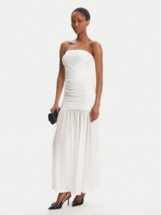 Bardot Bardot Sukienka wieczorowa Solana Mesh 59875DB2 Biały Slim Fit
