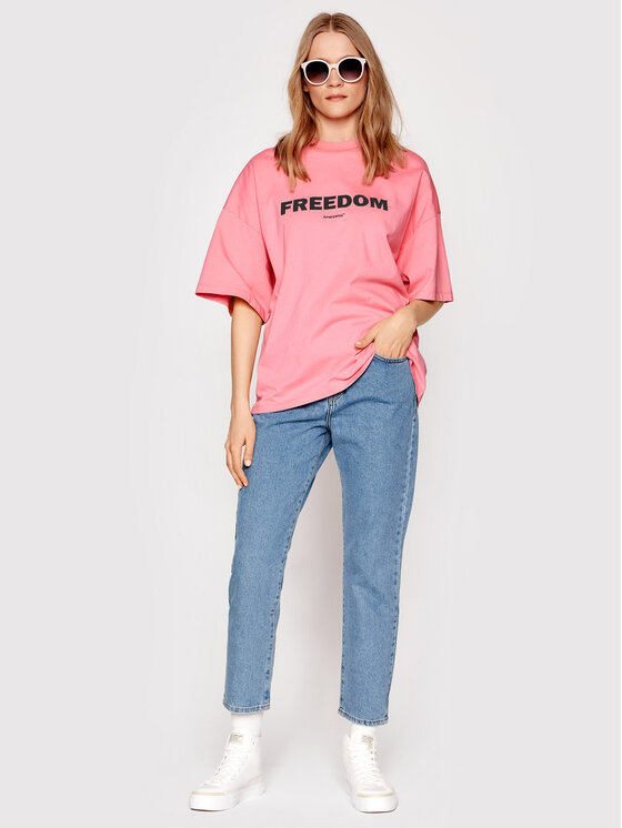 Americanos Americanos Marškinėliai Unisex Brooklyn Heavy Jersey Rožinė Oversize