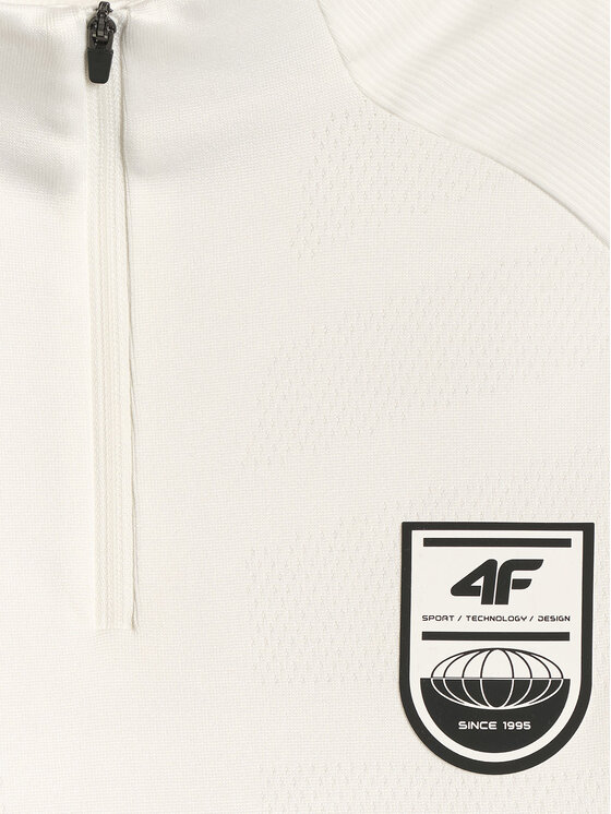 4F 4F Bluza techniczna FOOTBALL Biały Regular Fit