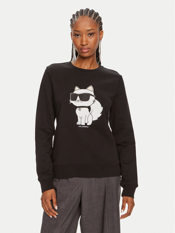 KARL LAGERFELD KARL LAGERFELD Bluză Ikonik 2.0 230W1802 Negru Regular Fit