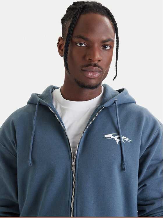 Quiksilver Quiksilver Džemperis ar kapuci Old English EQYFT05156 Zils Oversize