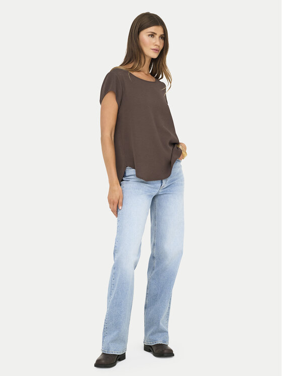 ONLY ONLY Majica Vic 15142784 Smeđa Regular Fit