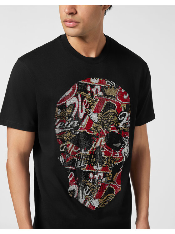 PHILIPP PLEIN PHILIPP PLEIN T-Shirt 26235 Czarny Regular Fit