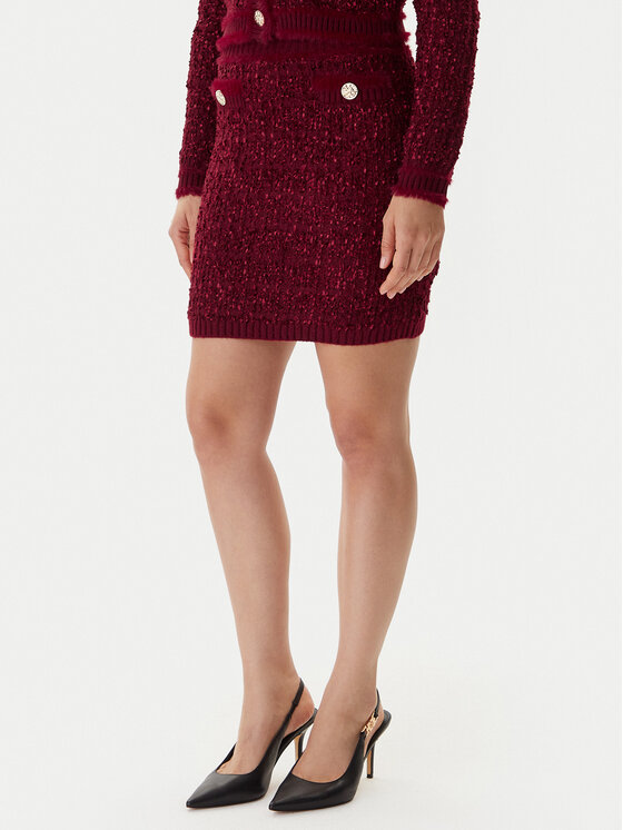 Guess Guess Pouzdrová sukně W5BD1X Z4090 Červená Slim Fit