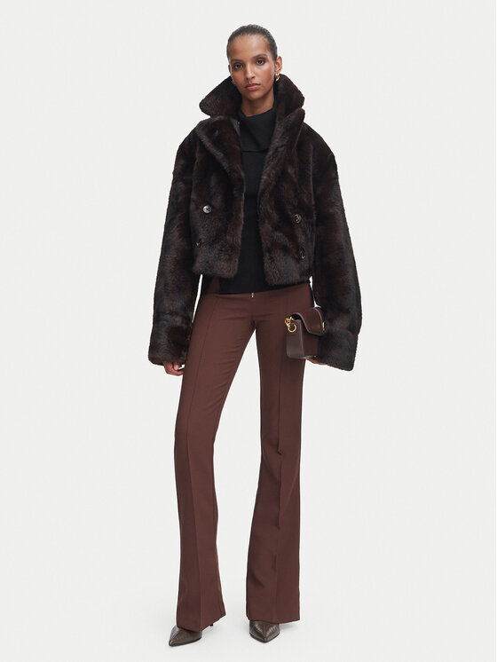 Rinascimento Rinascimento Шуба CFC0127048003 Темно-коричневий Regular Fit