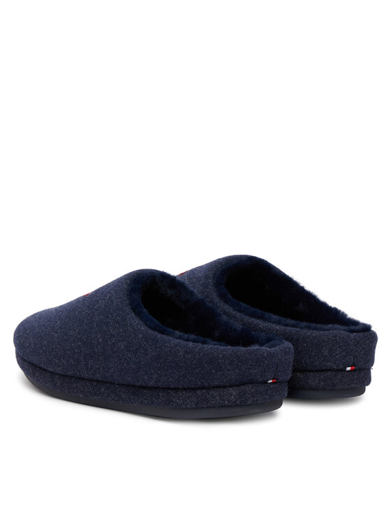 Tommy Hilfiger Tommy Hilfiger Bačkory Th House Shoe Flannel FW0FW09699 Tmavomodrá
