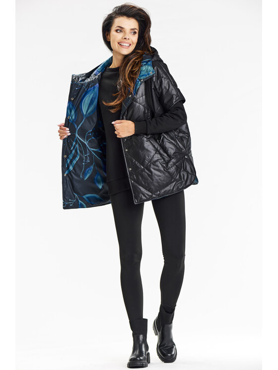 Awama Awama Bezrękawnik A684 Czarny Basic Fit