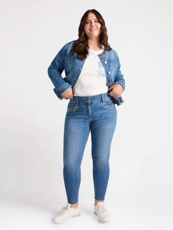 Fiorella Rubino Fiorella Rubino Jeansy P585T004841N024 Niebieski Skin Fit