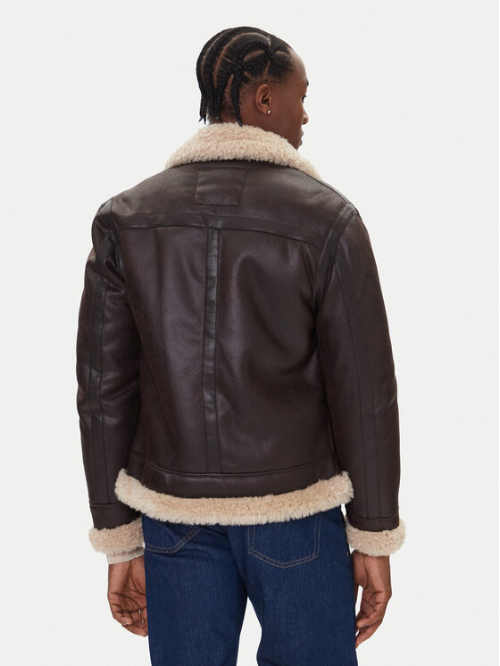 Guess Guess Cappotto in shearling M5BL28 W2310 Marrone Regular Fit