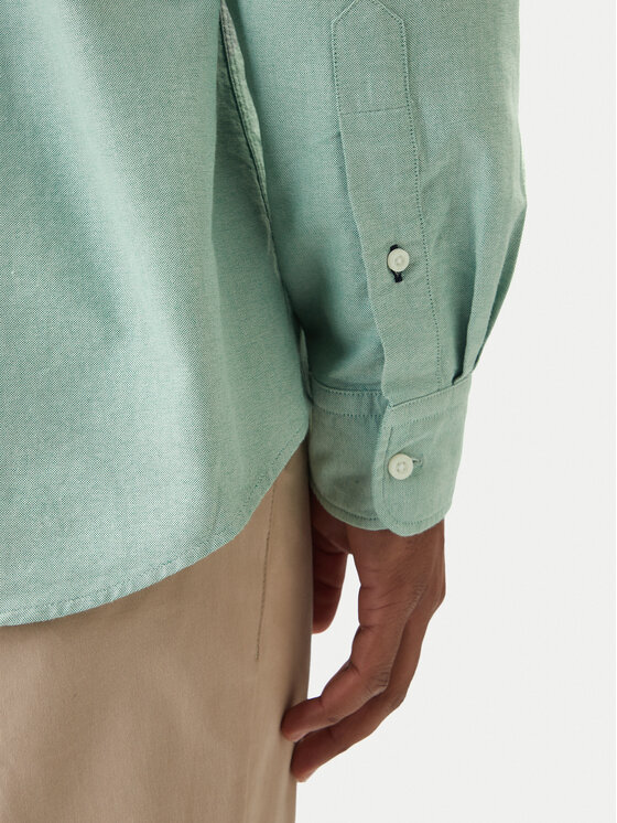 Tommy Hilfiger Tommy Hilfiger Camicia Solid Heritage MW0MW35774 Verde Regular Fit