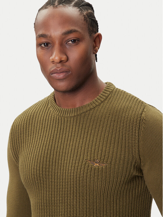 Aeronautica Militare Aeronautica Militare Pulover 252MA1571UL00409 Verde Slim Fit