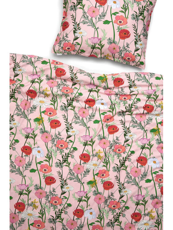 White pocket White pocket Komplet pościeli we wzory Różowy