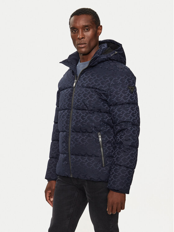 Guess Guess Dūnu jaka M4BL42 WG9L2 Tumši zils Regular Fit