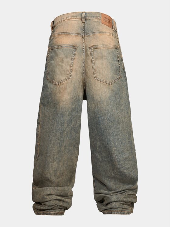 MADE BY SOCIETY MADE BY SOCIETY Spodnie materiałowe Bluey - P17389 Niebieski Basic Fit