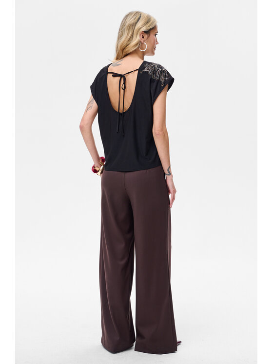 blue shadow blue shadow Bluzka Lenix Czarny Regular Fit