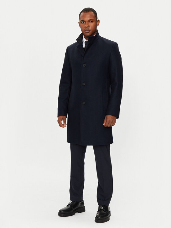 HUGO Hugo Palton de lână Mintra X2441 50528837 Bleumarin Regular Fit