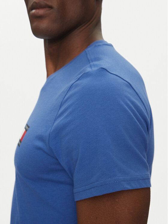 Tommy Jeans Tommy Jeans T-Shirt Essential DM0DM20740 Niebieski Slim Fit