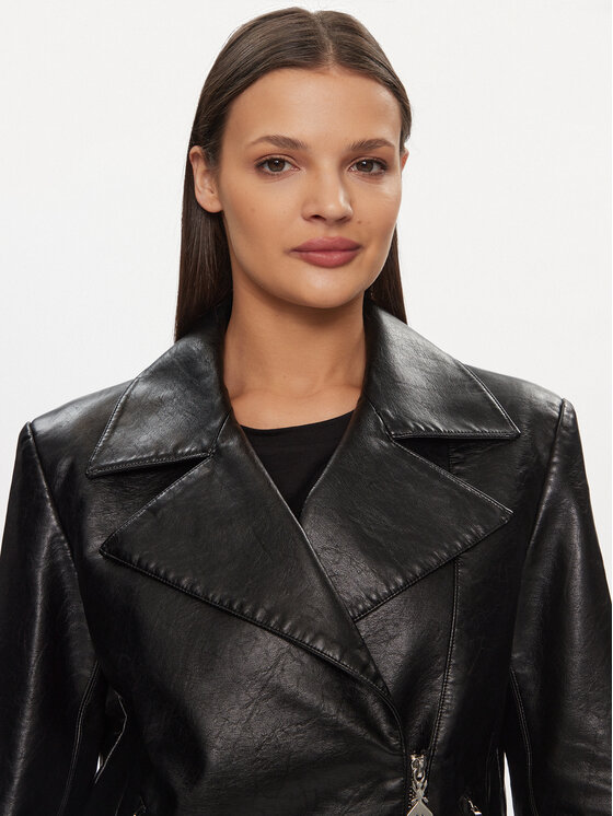Patrizia Pepe Patrizia Pepe Куртка зі штучної шкіри 8O0101/E044-K103 Чорний Regular Fit