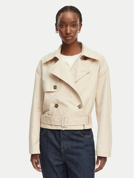 Tommy Jeans Trench DW0DW22322 Bej deschis Relaxed Fit