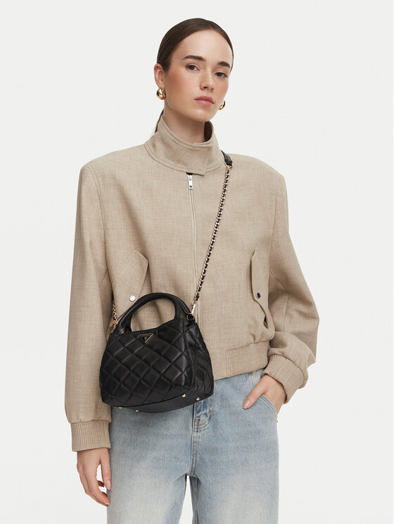 Guess Ročna torba Juliet Mini HWQG24 56710 Črna