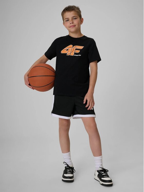 4F 4F T-Shirt 4FJRAW26TTSHM4347-20S Czarny Regular Fit