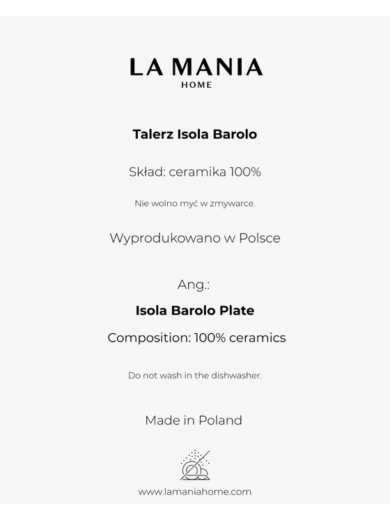 La Mania La Mania Talerz Isola Barolo Bordowy
