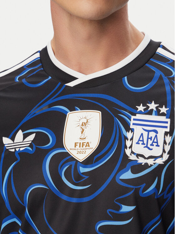 adidas adidas Koszulka techniczna Argentina 26 Away Replica JM8395 Czarny Slim Fit