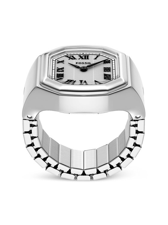 Fossil Fossil Zegarek Watch Ring ES5482 Srebrny