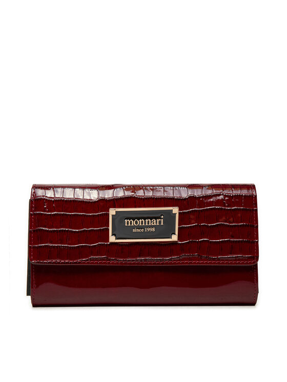 Monnari Portafoglio grande da donna PUR0120-M05 Bordeaux, taglia : OS