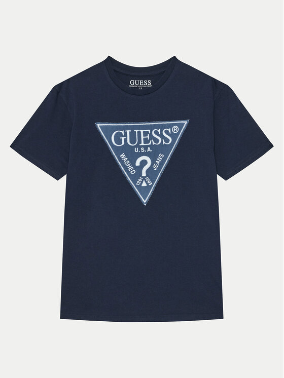 Guess Guess Tricou L5RI14 K8HM4 Bleumarin Regular Fit