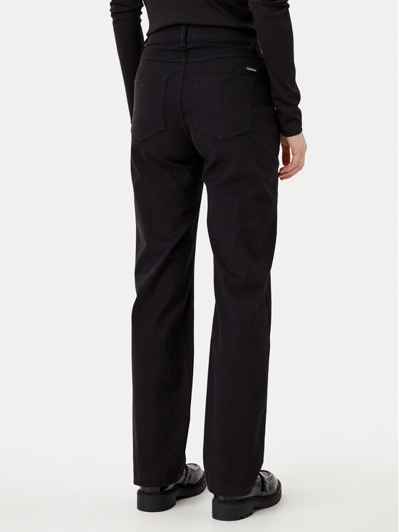 Calvin Klein Jeans Calvin Klein Jeans Hlače iz tkanine J20J224852 Črna Straight Fit
