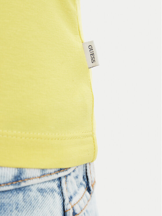 Guess Jeans Guess Jeans Top W6YP20 K4202 Žuta Slim Fit