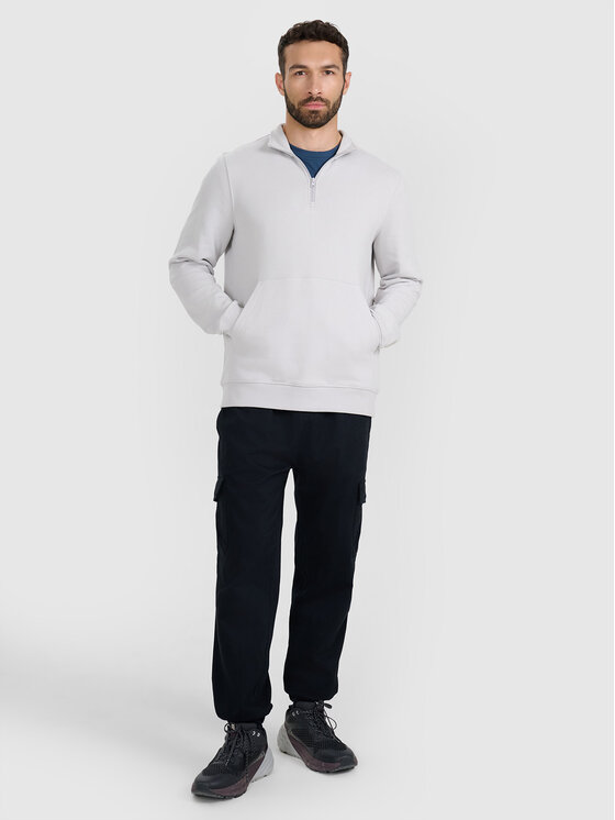 4F 4F Bluza EASY WEAR Szary jasny Regular Fit