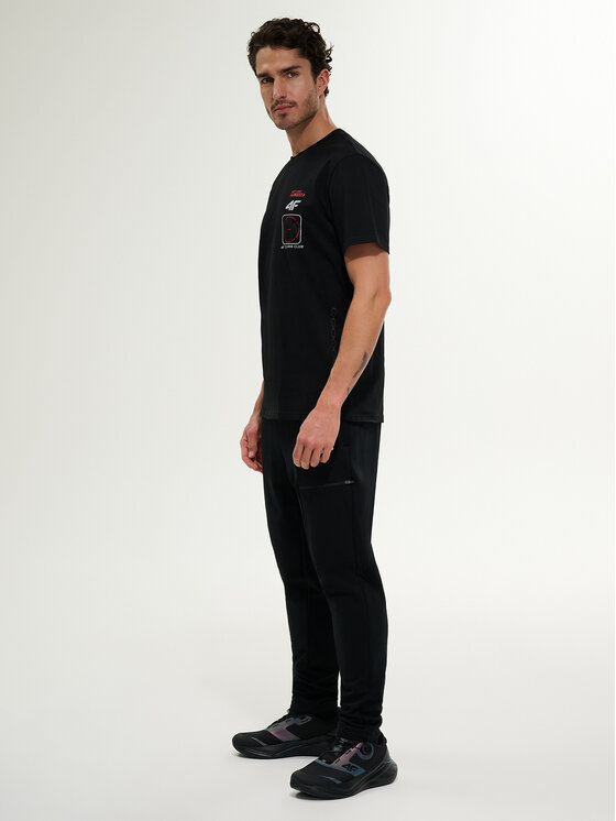 4F 4F Spodnie dresowe WHEEL & WAVE Czarny Regular Fit