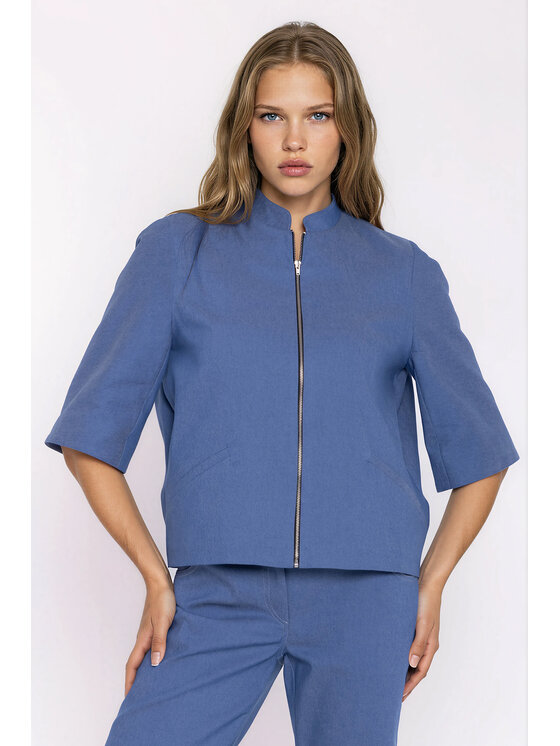 NIFE NIFE Sako Z101 Modrá Modern Relaxed Fit