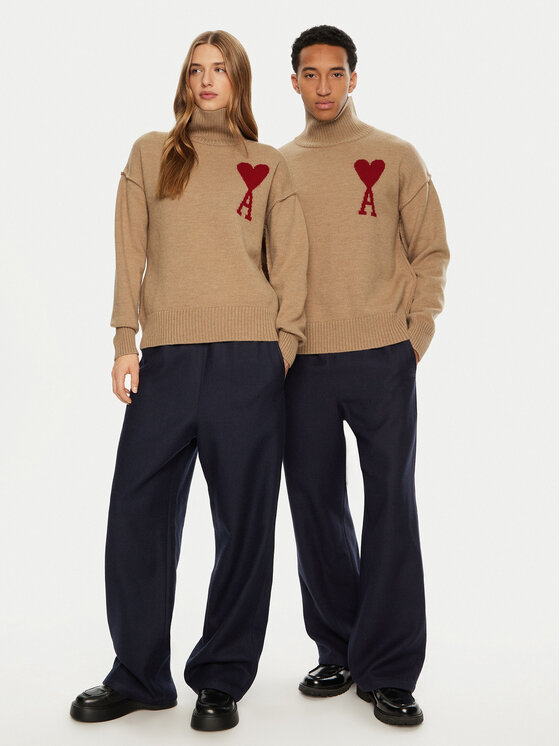 AMI PARIS AMI PARIS Teplákové kalhoty UTR212.WV0018 Tmavomodrá Regular Fit